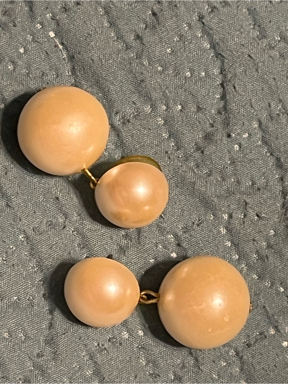 Double-Sphere pearl Drop Earrings